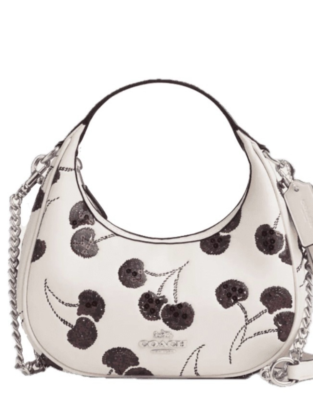 NWT Coach Carmen Mini Crossbody Bag With Cherry Print Chalk Multi